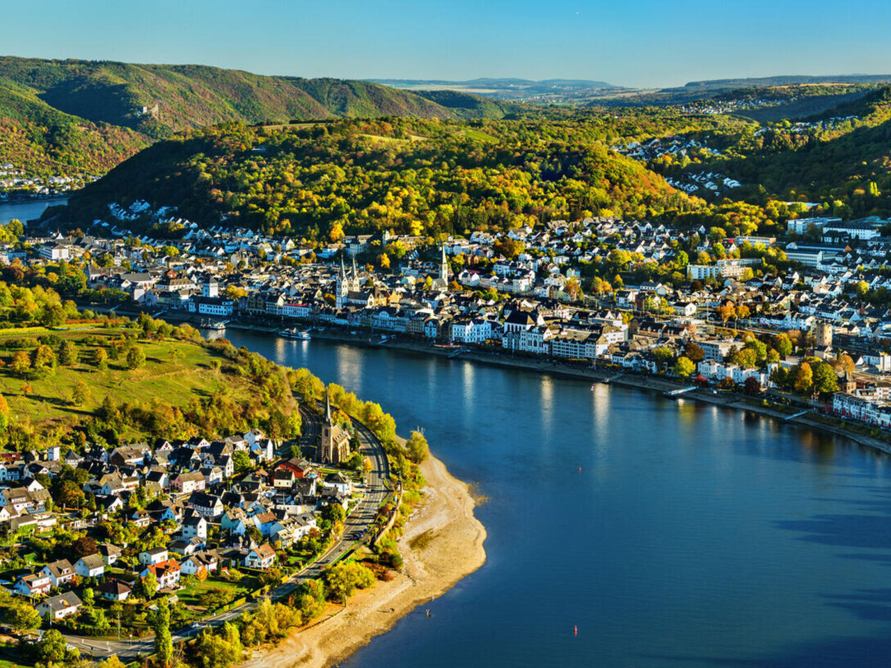 Rheinpanorama im Frühjahr