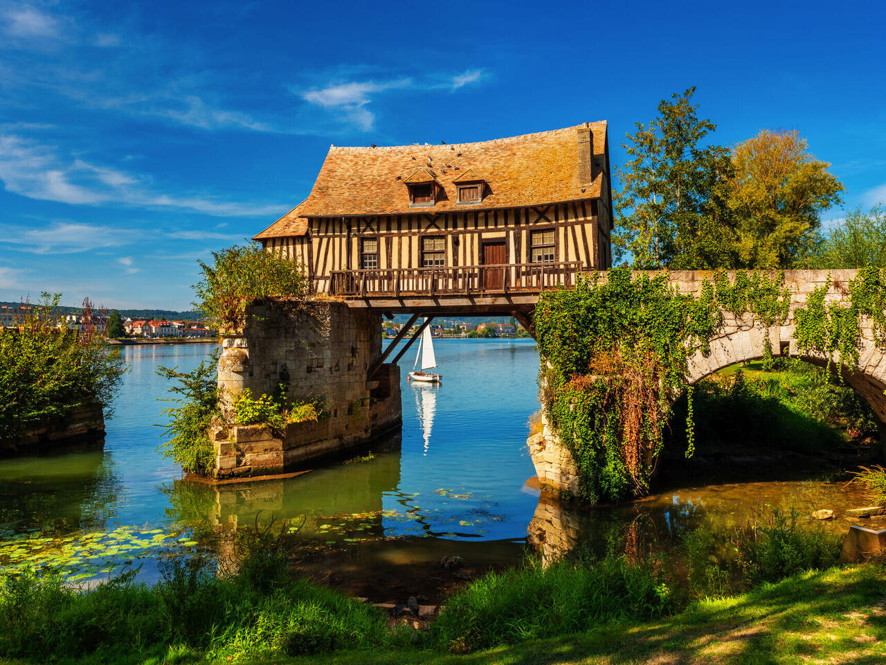 Herbstliche Seine Landschaften