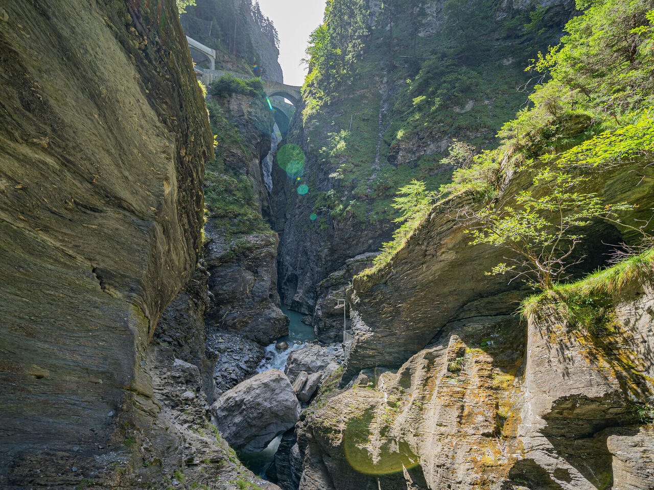 Alpenpanorama mit Bernina, Glacier und Arosa Express