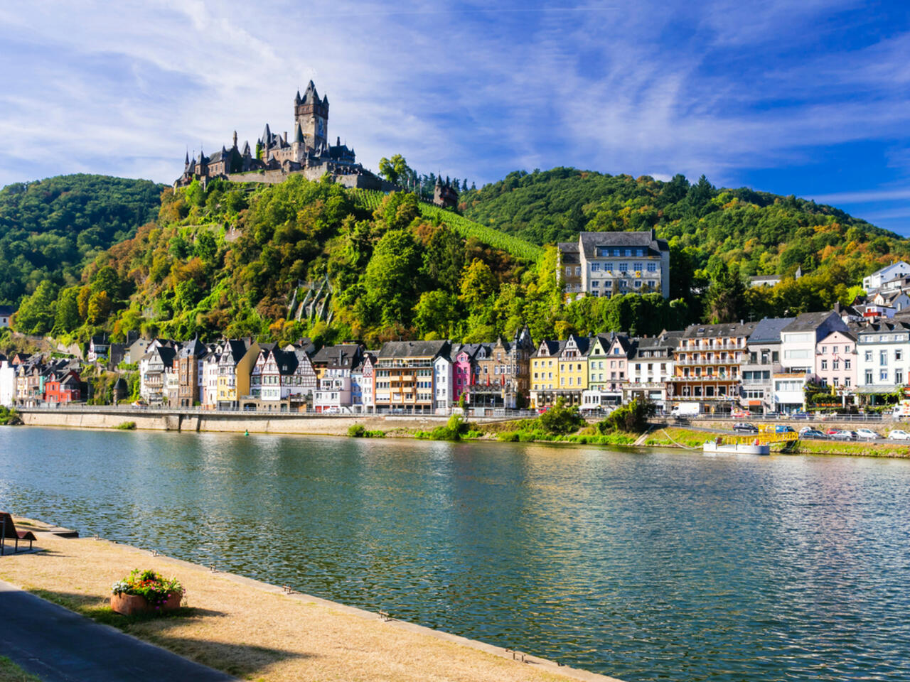 Beautiful Cochem town- Germany. Romantic Rhein river cruises.